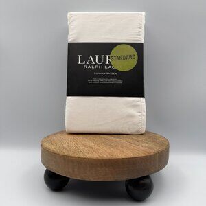 Lauren Ralph Lauren Dunham Sateen Set 2 Standard Pillowcases White Cotton NIP